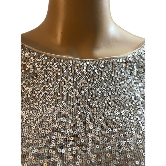 Aidan Mattox Mini Dress Metallic Sparkle Sequins Party Cocktail‎ 6 - Picture 4 of 9